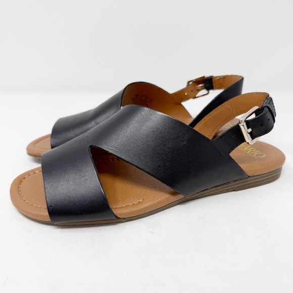 Franco Sarto Shoes - Franco Sarto Black Leather GARZA Sandals Size 8 Open Toe Casual Boho Summer NEW